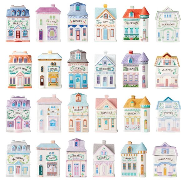 NIB 2024 Lenox Spice Village Houses 24 Piece Jar Full Complete Collection Set - Picture 1 of 8